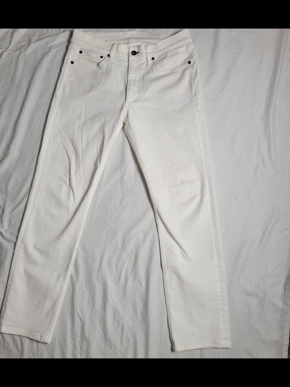 rag & bone Men's Skinny White Jeans - Picture 6 of 9